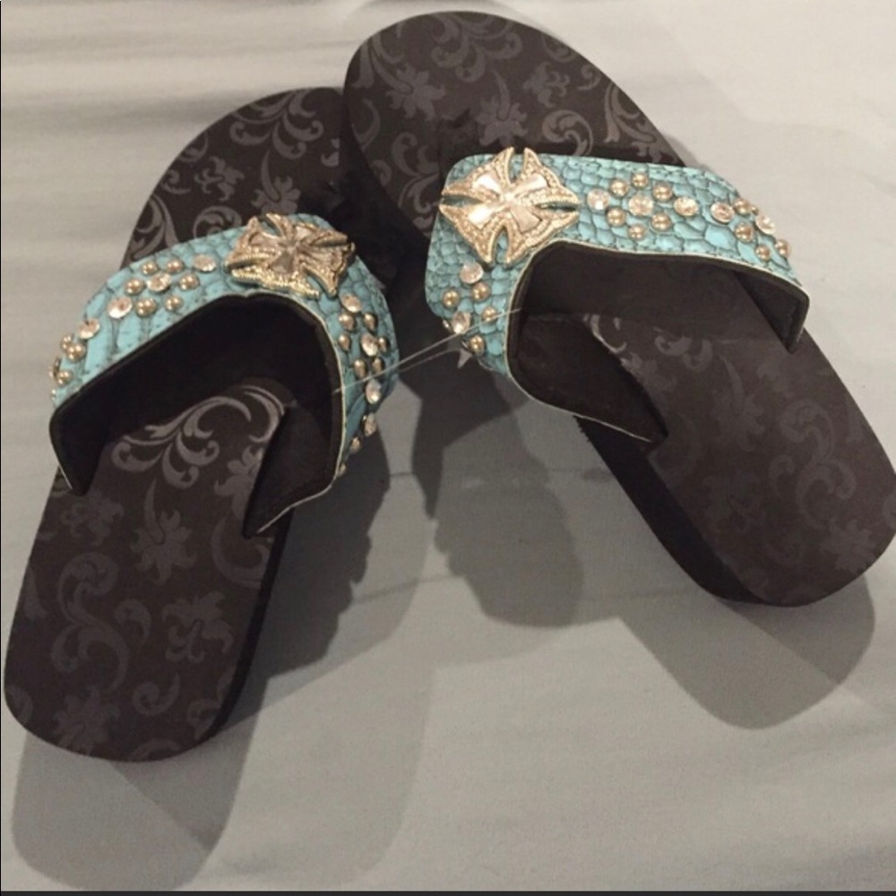 Rhinestone flops